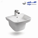 مغسلة حمام معلقة بورسلان 55×45 سم – صناعة صينية بضمان 10 سنوات